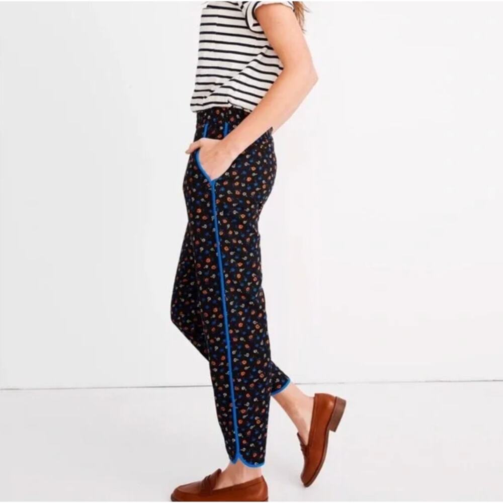 Madewell Prairie Posies Floral Cropped Track Pants Women's Size XS - Picture 2 of 10